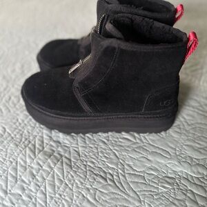 UGG women’s neumel platform black suede boots